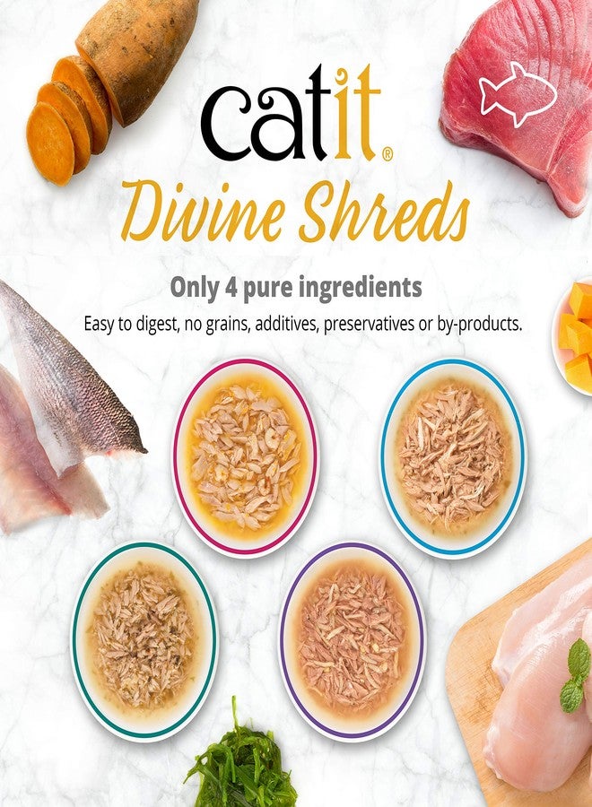 Catit Divine Shreds Premium Cat Food Topper, Tuna with Chicken & Wakame - Image 3